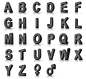 灰色26个立体字母