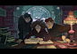 Harry Potter - In the library by Nesskain