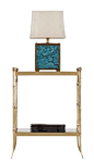 Ramsay End Table  Traditional, Metal, Mirror, Side  End Table by Kemble Interiors, Inc