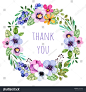 Pastel colors wreath with multicolored flowers,leaves,feathers,berries, branches,and more.Pastel collection.Perfect for wedding,frame,quotes,pattern,greeting card and more."Thank you" template card - 站酷海洛正版图片, 视频, 音乐素材交易平台 - Shutterstock中国独家合作伙伴