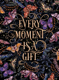 其中可能包括：the cover to every moment is a gift, with butterflies and stars in the background