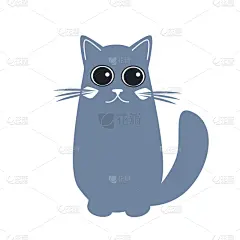 可爱的,猫,计算机图标,简单,扁平化设计,卡通,头发,圆形,白色,粉色