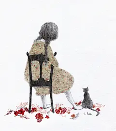 【插画欣赏】韩国插画师 초록담쟁&amp;#x;C7..._看图_唯美图吧_百度贴吧