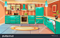 stock-vector-vector-modern-kitchen-interior-background-template-cartoon-dinner-room-illustration-with-furniture-1050931736
