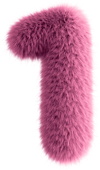 Pink Fluffy Number O...