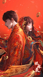 General 2160x3840 Wang jiaotong Shen moqing ZhiJiaYi paperbride Chinese fantasy girl fantasy men closed eyes glasses fantasy art