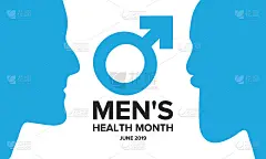 六月全国男性健康月健康教育计划。每年在美国庆祝。医学概念。护理和健康。海报、卡片、横幅和背景。矢量图