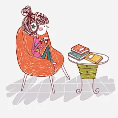 玩耍小女孩矢量图免抠素材_新图网 https://ixintu.com 人物 儿童孩子 学习 小孩 看书 矢量图