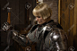 Joan of Arc. Girl in a knight's armor in the interior of a medieval.. : 123RF - Millions of Creative Stock Photos, Vectors, Videos and Music Files For Your Inspiration and Projects.