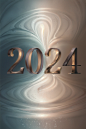 梦幻奇异数字2024艺术字立体字模型图片