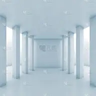 走廊,白色,抽象,透视图,柱子,消失点,办公室,留白,未来,新的