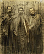 Miquel Utrillo, Ramon Casas i Leandre Galceran