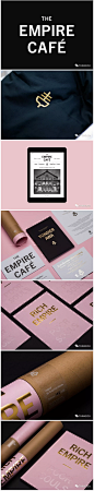 【Empire Cafe咖啡馆品牌时尚现代的VI设计】
时尚风的品牌VI设计，看的人也能赏心悦目