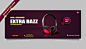 Free Vector | Luxury headphone brand product sale facebook cover template