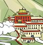 拉萨市手绘地图_城市_小鹿导游