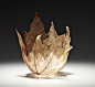 Fused Glass Leaf Bowl     Kay Sekimachi: 