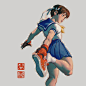 Street Fighter Fan Art - Sakura, Will Murai : Street Fighter Fan Art! Painted using Procreate.