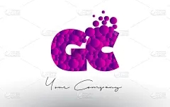 斑点,紫色,信函,品牌名称,英文字母G,英文字母C,创造力,商务,文字