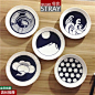 麦莫MUDMOD丨日式和风五福盘 餐盘 陶瓷盘子