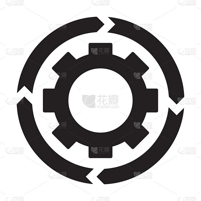 敏捷过程图标矢量开发概念齿轮和箭头标志的平面设计，徽标，网站，社交媒体，移动应用程序，UI插图图片_其他图片图片素材-花瓣网