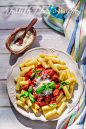 Penne pasta with tomato sauce and parmesan by shaiith on 500px