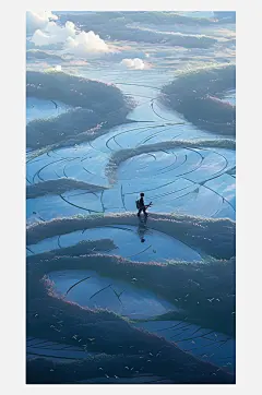 数字艺术手绘插画情景插画人物风景插画-众图网
