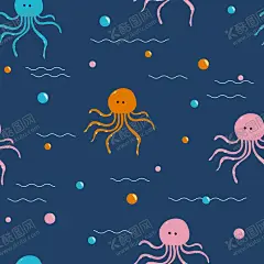 章鱼图案 【酷图网】无缝,印花,循环,连续,图案,数码,布料,服装,童装,章鱼,章鱼插画,卡通章鱼,母婴用品,服饰,小章鱼,素材,元素,插画,插图,矢量,图片,章鱼图案,可爱,海报素材,背景,动物,手绘,Q版,章鱼元素,章鱼素材,底纹,平铺,睡衣,窗帘,涂鸦,简约,童装图案,可爱章鱼,鱿鱼图案,蓝色,拟人,深蓝,泡泡