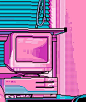 Vaporwave Room：电脑