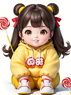 数字艺术创意儿童插画少女壁纸