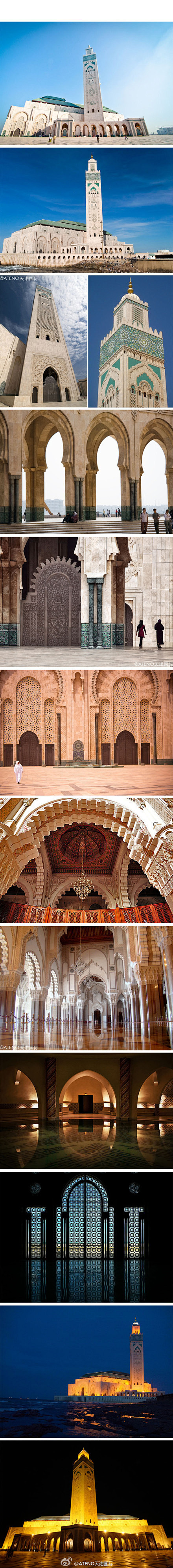 摩洛哥哈桑二世清真寺】位于摩洛哥王国的卡...