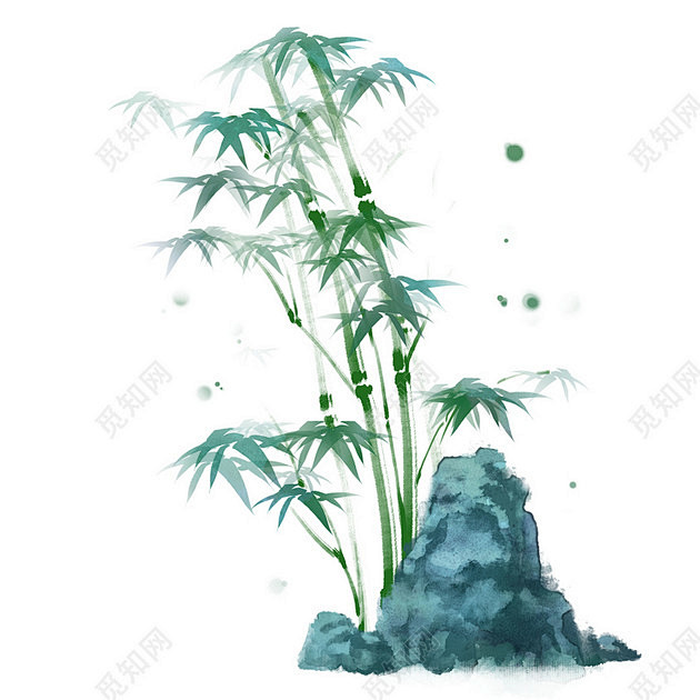 水墨竹子树素材免费下载_PNG素材_觅知...