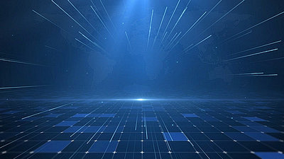 深蓝色科技感动态粒子背景AE模板