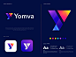 Yomva Y letter Logo Design Concept by Eashin Arafth  Logo Branding - @黄灰红°