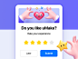 uMake_Pop-ups #01 appstore star heart finger 3d illustration branding cute like popup ux ui 3d c4d illustration