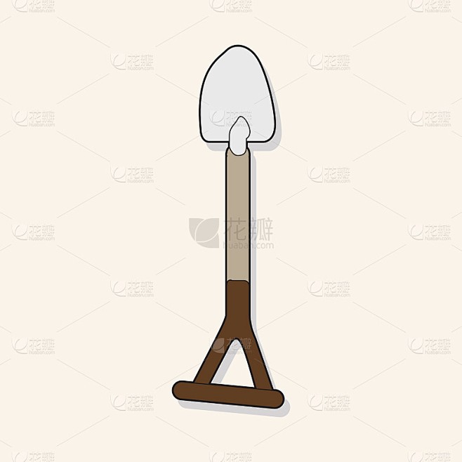 工作工具铲主题元素向量，eps