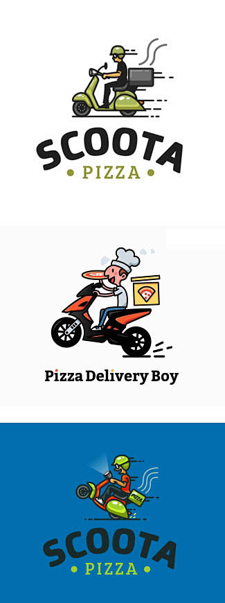 Scoota Pizza披萨外卖logo...