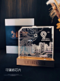 镶嵌芯片，夜灯奖牌，可设计图案建筑，礼盒装