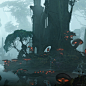 Mushroom Forest, Wojtek Fus : A personal piece done as an exercise. Thanks for help and advice to the best bros: Mathias Zamecki, Raphael Lacoste and Eytan Zana <3 Moving on to the next one!