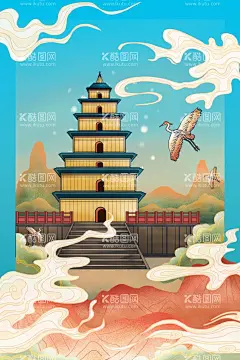 国潮古建筑  - 源文件下载【酷图网】国潮古建筑,亭台楼阁,古寺院,古建筑,亭子,古建筑亭子,城楼国潮建筑,国潮古塔建筑,古塔