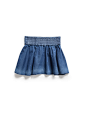 Flared denim skirt