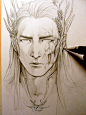 The Hobbit - Thranduil WIP by Lehanan on deviantART