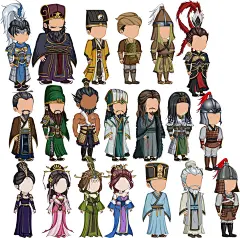 20个AN古代历史带背面人物【349】带背面，带走路万能动作，可拆-淘宝网