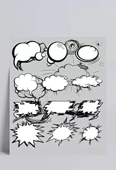 ​爆炸对话框|对话框,漫画,PSD素材