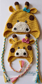 From the Repeat Crafter Me Giraffe hat pattern. With added bow and braided ties. No link.