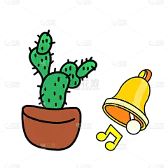 卡通感教育行业植物元素