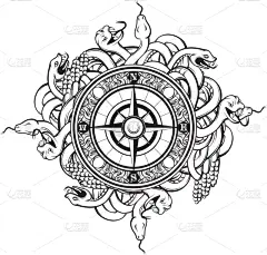 罗盘,蛇,动物手,风,设备用品,旅行者,磁铁,复古,绘制,搜寻