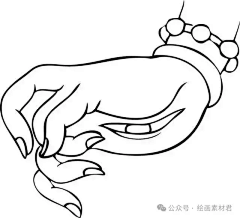 Ibera采集到佛手白描画法参考