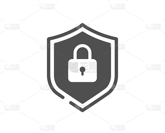 盾牌图标。隐私安全的标志。向量素材-花瓣网