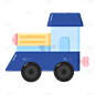 手绘-儿童节氛围贴纸-玩具火车