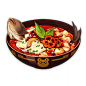 Wanmin Restaurant's Boiled Fish : Wanmin Restaurant's Boiled Fish is a special food item that the player has a chance to obtain by cooking Black-Back Perch Stew with Xiangling. The recipe for Black-Back Perch Stew is obtainable from Wanmin Restaurant for 